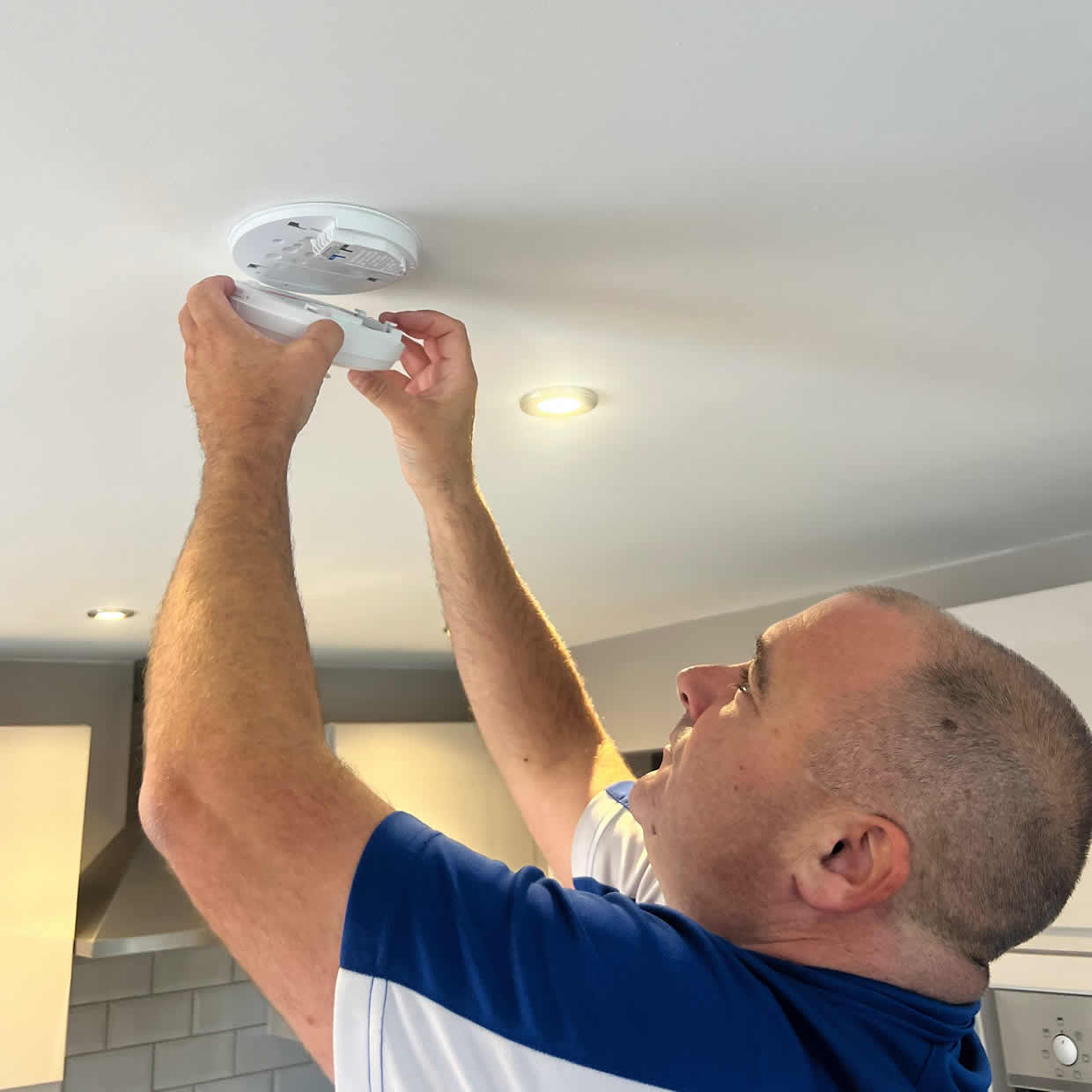 Professional smoke and heat alarm installation in Crosby
